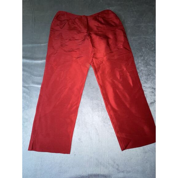 Lauren Ralph‎ Lauren Silk Blazer & Pant Set Women’s Size 6 Red 3 Button - Picture 11 of 16
